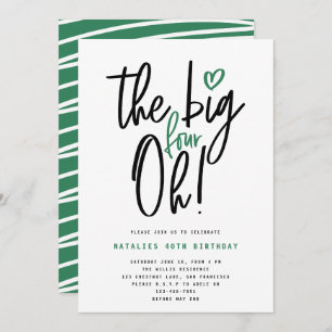 Grünes modernes Typografie 40. Party