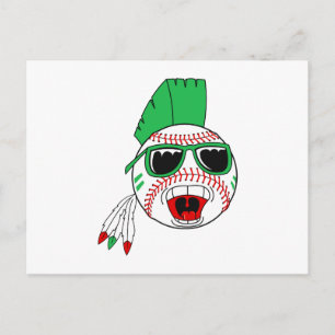 Grünes Mohawk-Baseball Postkarte