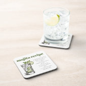 Grünes Mojito Rezept Getränkeuntersetzer (Rechte Seite)