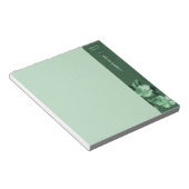 Grünes monochromatisches Bloom Blumenbenutzerdefin Notizblock (angewinkelt)