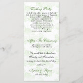 grünes Monografie-Hochzeitsprogramm Programm (Rückseite)