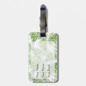 Grünes Monogramm der Palmblatt-| Gepäckanhänger (Rückseite vertikal)