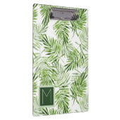 Grünes Monogramm der Palmblatt-| Klemmbrett (Rechts)