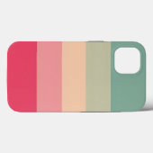 Grünes Monogramm - Horizontaler Farbblock Streifen Case-Mate iPhone Hülle (Rückseite (Horizontal))