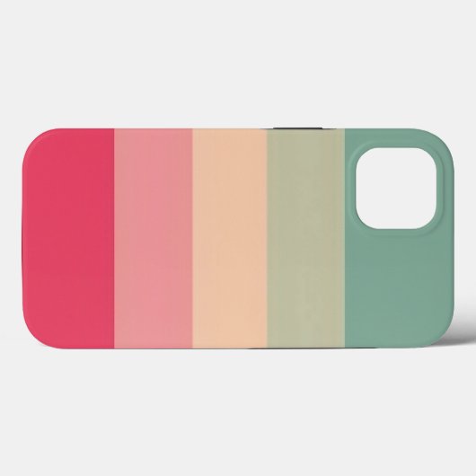 Grünes Monogramm - Horizontaler Farbblock Streifen Case-Mate iPhone Hülle (Rückseite (Horizontal))