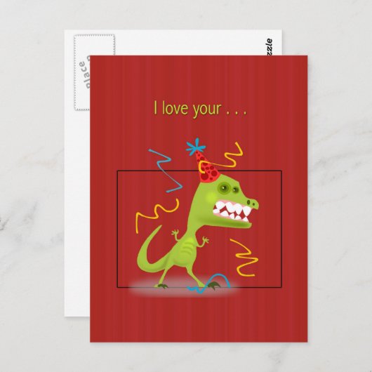 Grünes Monster Aprilscherzkarte Postkarte (Vorne/Hinten)