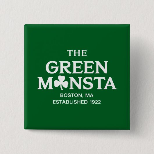 Grünes Monster Boston Green Monstah Baseball-Gesch Button (Vorderseite)