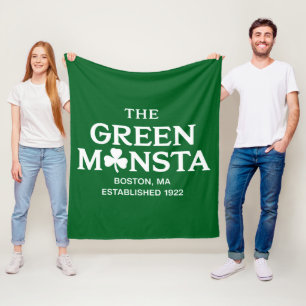 Grünes Monster Boston Green Monstah Baseball-Gesch Fleecedecke