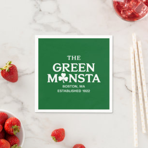 Grünes Monster Boston Green Monstah Baseball-Gesch Serviette