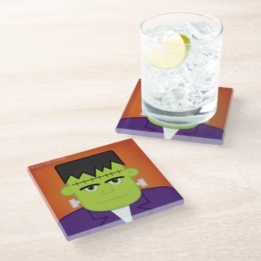 Grünes Monster Glasuntersetzer (Schrägansicht)