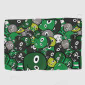 Grünes Monster Golfhandtuch (Horizontal)