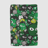 Grünes Monster Golfhandtuch (Vorderseite)