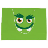 Grünes Monster Große Geschenktüte (Rückseite)