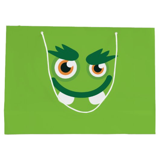 Grünes Monster Große Geschenktüte (Rückseite)