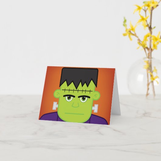 Grünes Monster Karte (Gelbe Blume)