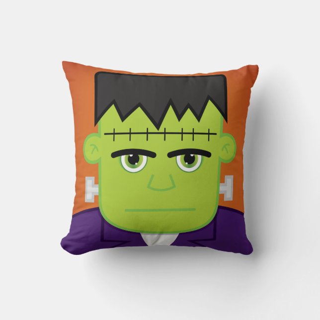 Grünes Monster Kissen (Vorderseite)