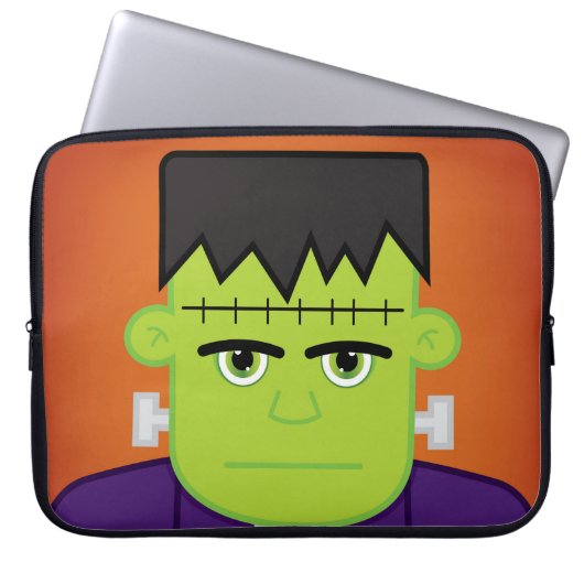 Grünes Monster Laptopschutzhülle (Vorderseite)