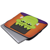 Grünes Monster Laptopschutzhülle (Vorne Knopf)