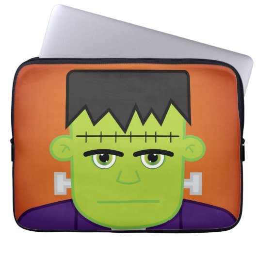 Grünes Monster Laptopschutzhülle (Vorderseite)