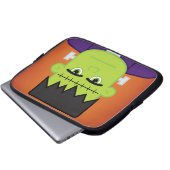 Grünes Monster Laptopschutzhülle (Vorne Knopf)