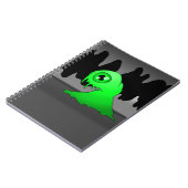 Grünes Monster-Notebook Notizblock (Linke Seite)