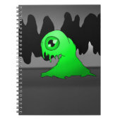 Grünes Monster-Notebook Notizblock (Vorderseite)