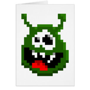 Grünes Monster - Pixel Art