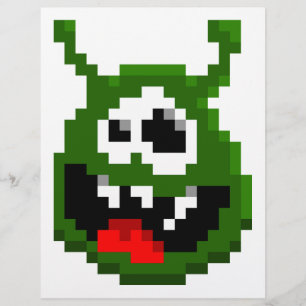 Grünes Monster - Pixel Art
