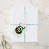 Grünes Monster - Pixel Art Geschenkanhänger (Mit Garn)