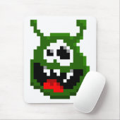Grünes Monster - Pixel Art Mousepad (Mit Mouse)