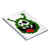 Grünes Monster - Pixel Art Notizblock (Rechte Seite)