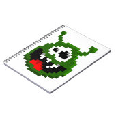 Grünes Monster - Pixel Art Notizblock (Linke Seite)