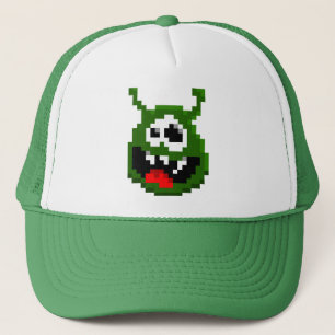 Grünes Monster - Pixel Art Truckerkappe