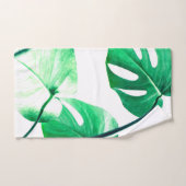 Grünes Monstera Blätter Badhandtuch Set (Handtuch)