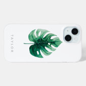 Grünes Monstera Leaf Case-Mate iPhone Hülle (Rückseite (Horizontal))