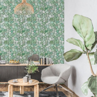 Grünes Mosaik in Weich Tapete