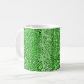 Grünes Mosaikmuster Kaffeetasse (Vorderseite Links)