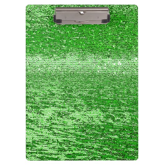 Grünes Mosaikmuster Klemmbrett (Vorderseite)
