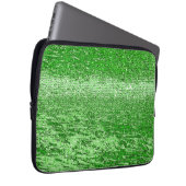 Grünes Mosaikmuster Laptopschutzhülle (Vorne Rechts)