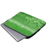 Grünes Mosaikmuster Laptopschutzhülle (Vorne Knopf)