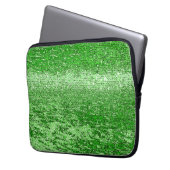 Grünes Mosaikmuster Laptopschutzhülle (Vorderseite Links)
