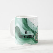 Grünes Motorrad-Abenteuer Kaffeetasse (Vorderseite Links)