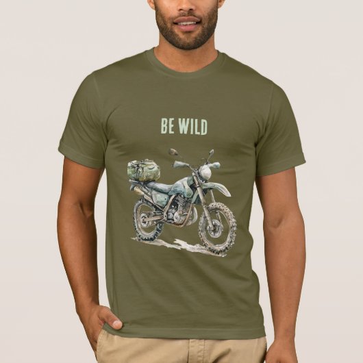 Grünes Motorrad-Abenteuer T-Shirt (Vorderseite)