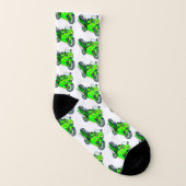 Grünes Motorrad Socken (Links - Innen)