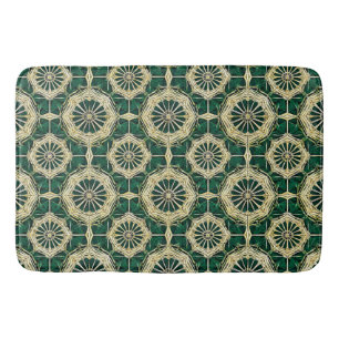 Grünes Multicolor-Muster Badematte