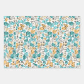 grünes Muster, das Papierblätter umhüllt Geschenkpapier Set (Vorderseite 2)