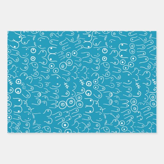 grünes Muster, das Papierblätter umhüllt Geschenkpapier Set (Vorderseite)