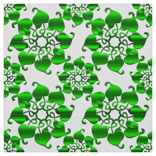 grünes Muster der Blumenkreise mit Blätter Stoff (Muster)