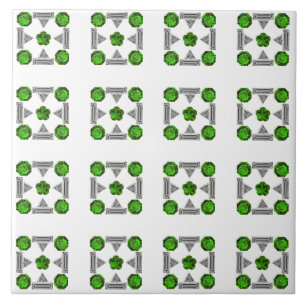 Grünes Muster Fliese