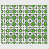 Grünes Muster Geschenkpapier (Flach)